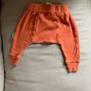 Two pairs of organic cotton baby harem pants